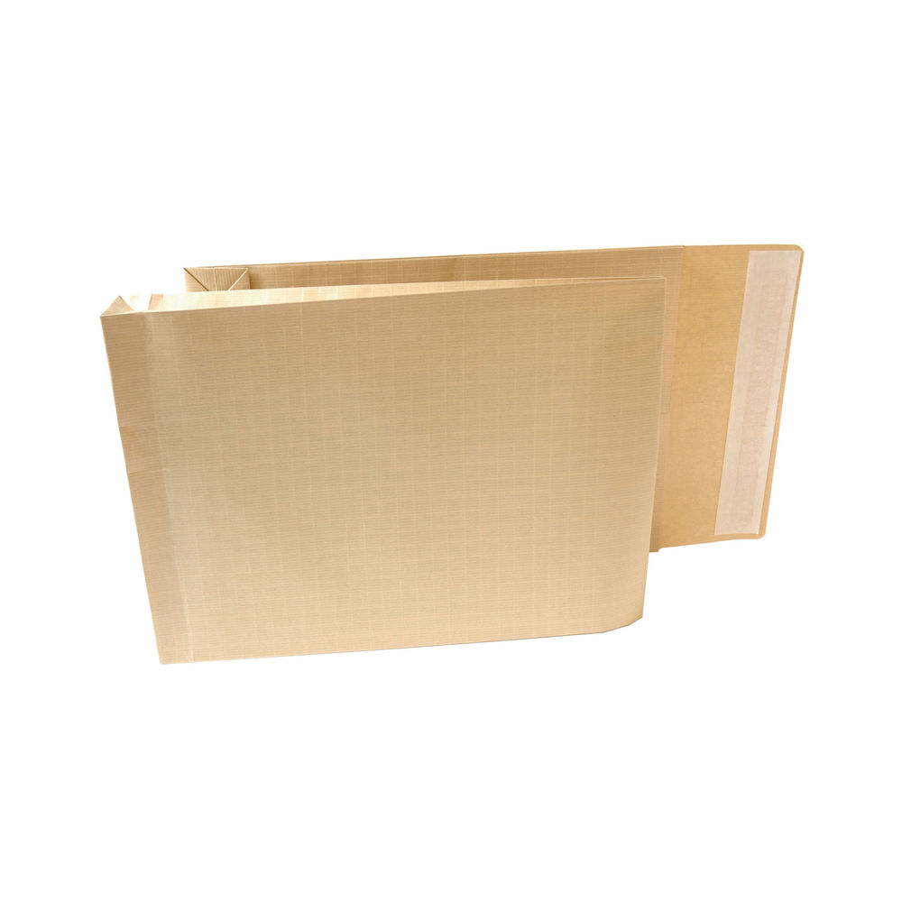 New Guardian Armour Manilla Gusset Peel / Seal Envelopes 130gsm (Pk100)  H28313