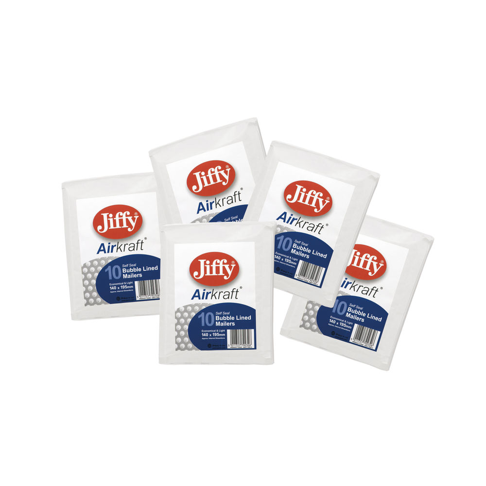 Jiffy Airkraft White Size 0 Mailers, Pack of 10 - 04889