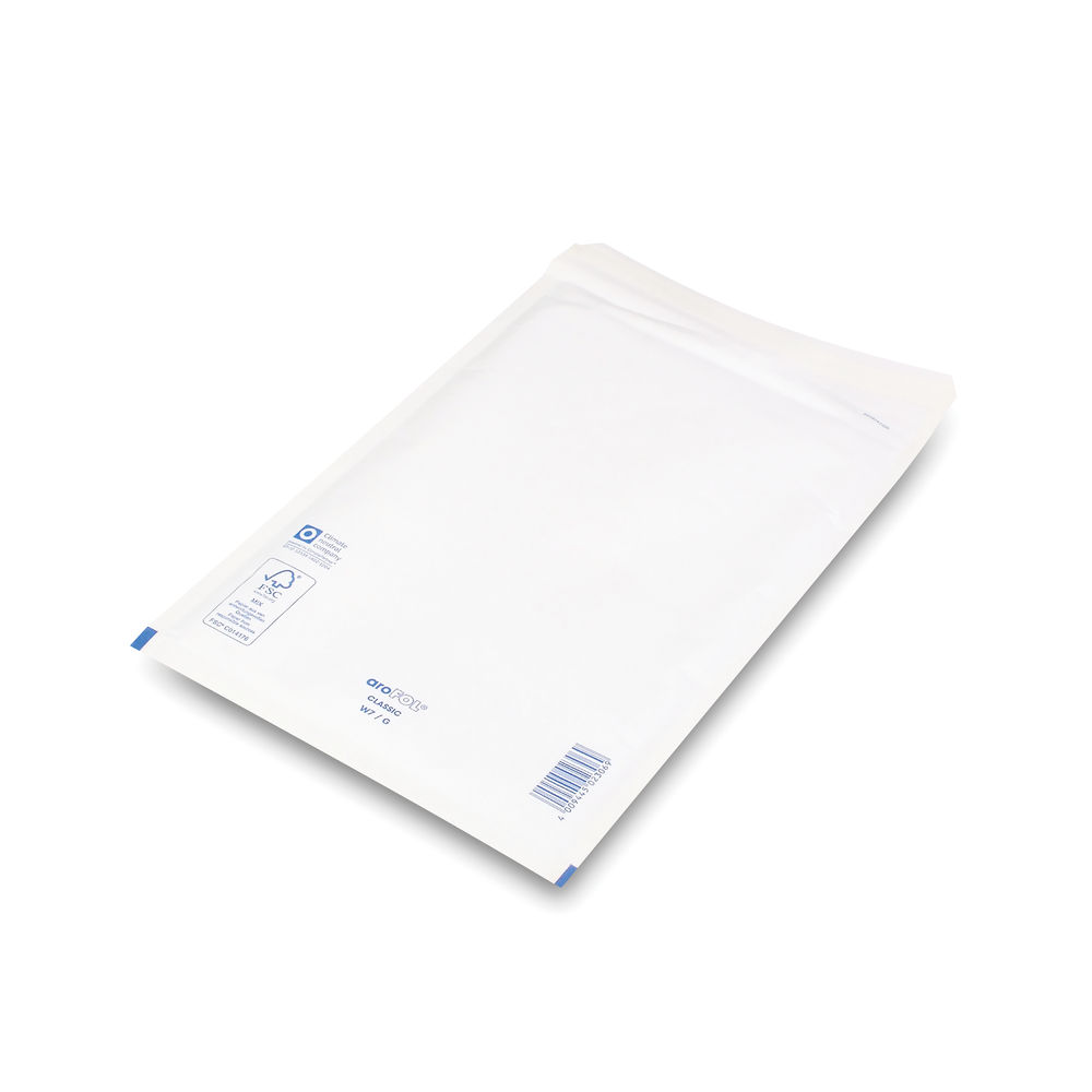 White Size 7 Bubble Lined Envelopes 75gsm, Pack of 100 - XKF71451