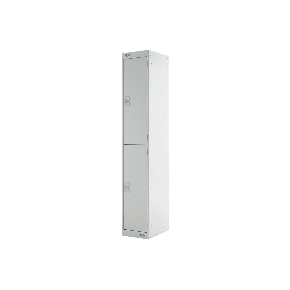 Two Compartment Express Standard Locker 300x450x1800mm Light Grey Door ...