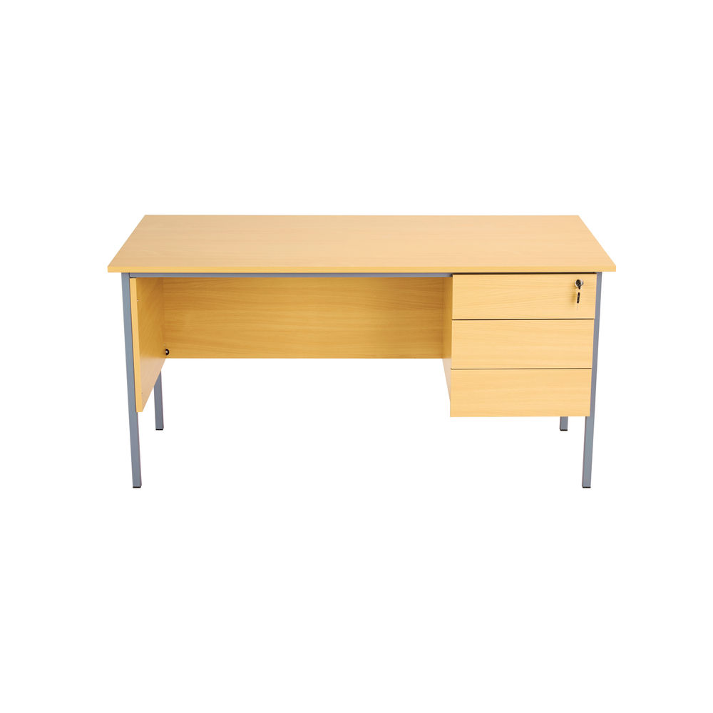 Serrion 1500x750mm Ferrera Oak 3-Drawer Desk