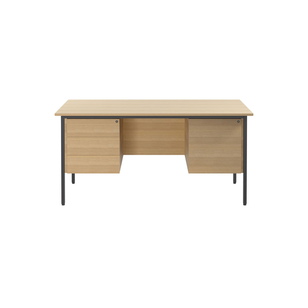 Serrion 1500mm Ferrera Oak Double Pedestal Desk