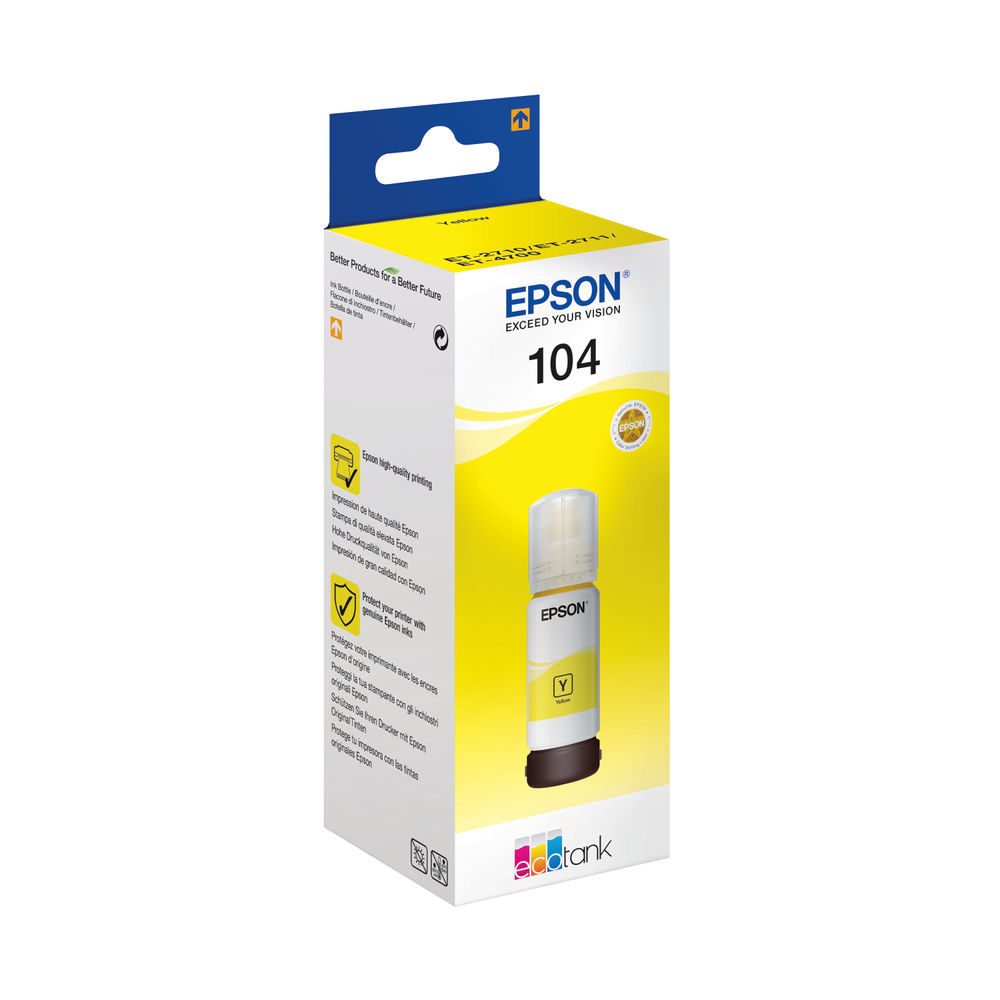 Epson 104 Yellow Ink Bottle - C13T00P440