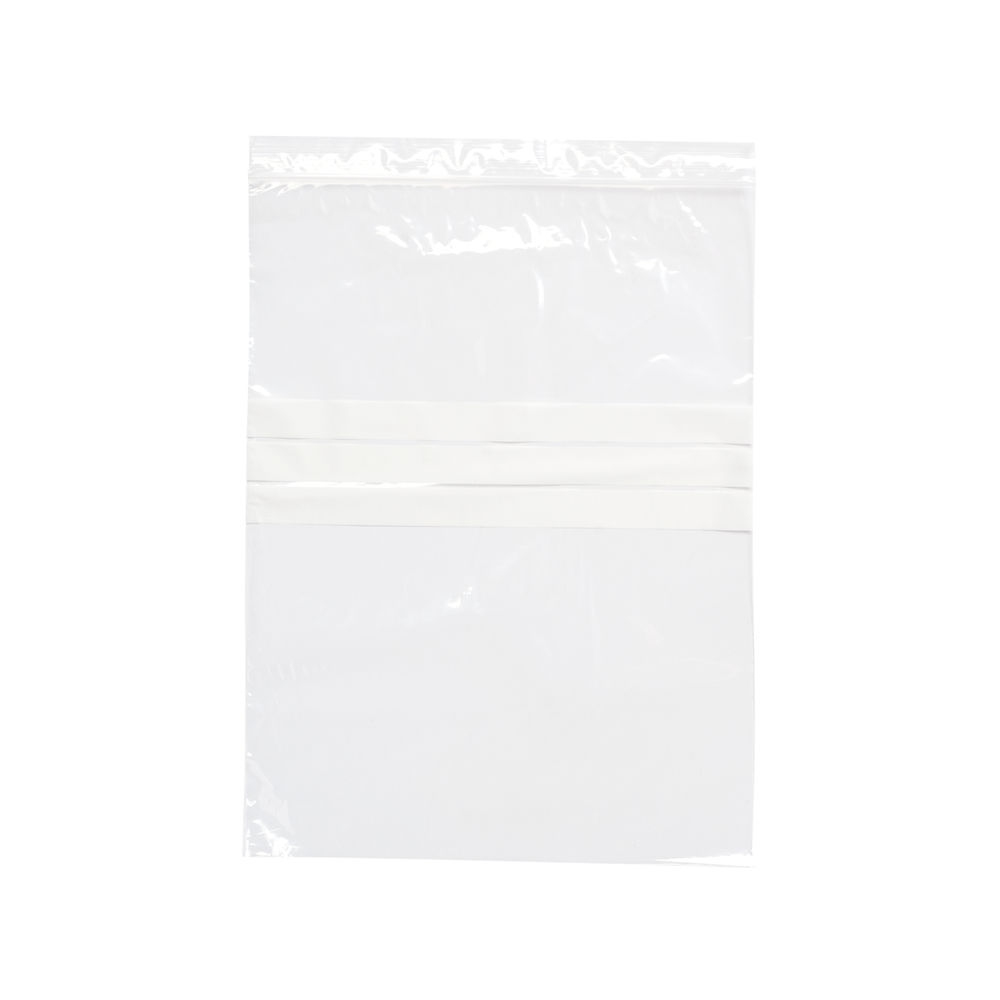 Write-on Minigrip Resealable Plastic Bag, 205x280mm -Pack of 1000 - GA-131