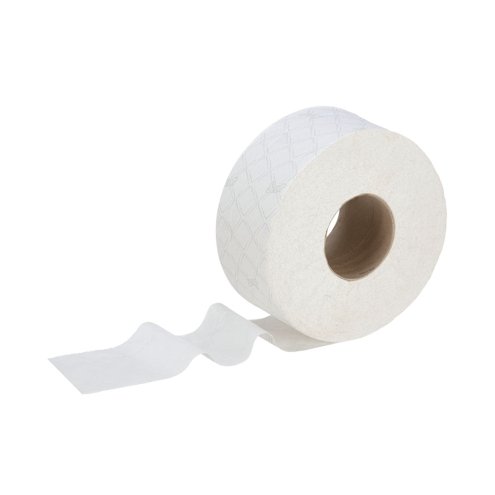 Scott White 2-Ply Mini Jumbo Toilet Rolls (Pack of 12)