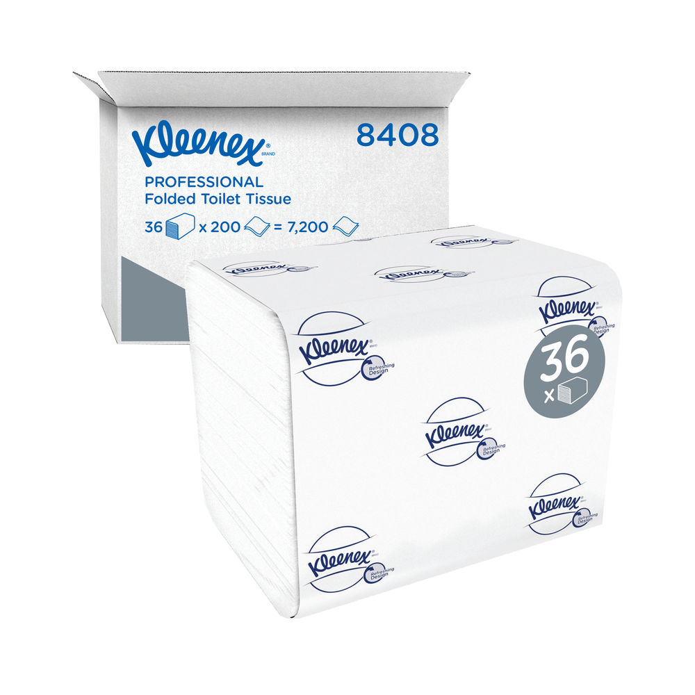 Kleenex Ultra Toilet Tissue 200 Sheet White (Pack of 36) 8408