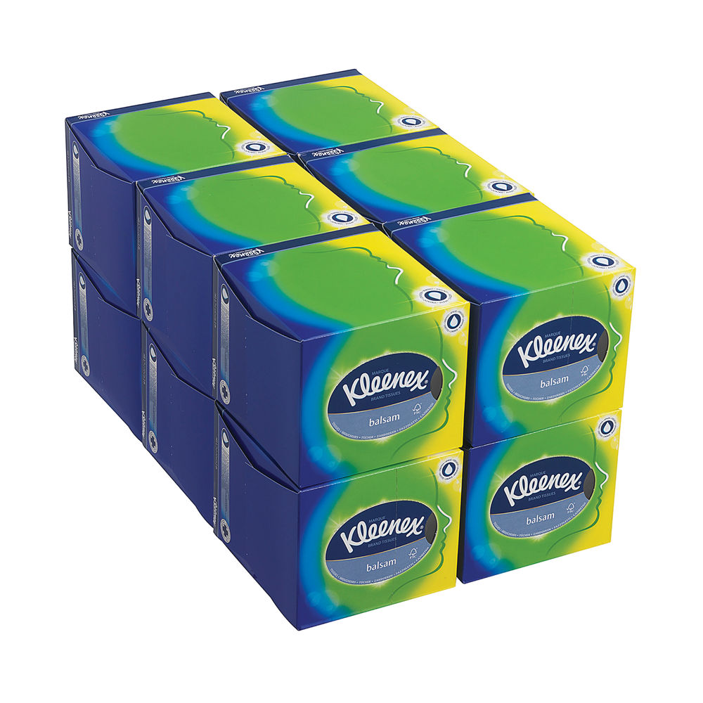 Kleenex Balsam Facial Tissue Cube (Pack of 12)