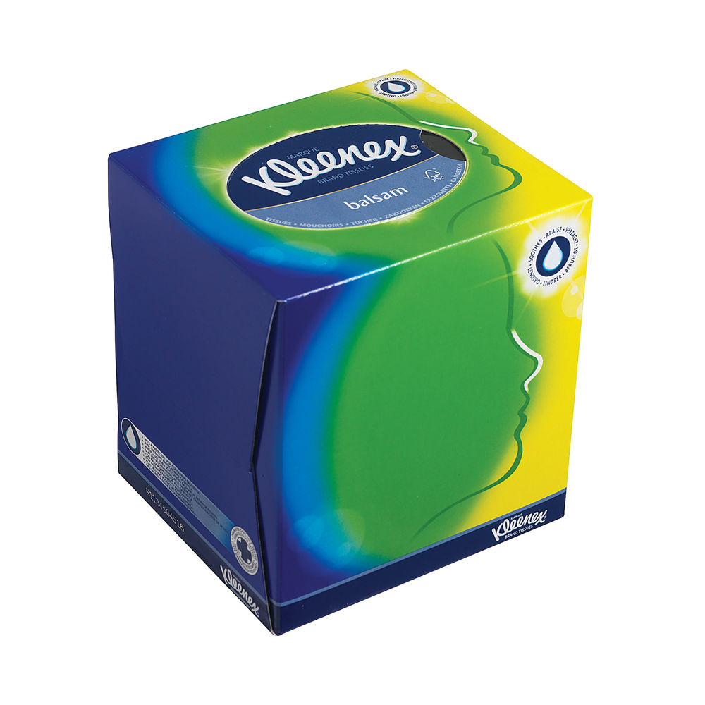 Kleenex Balsam Facial Tissue Cube (Pack of 12)