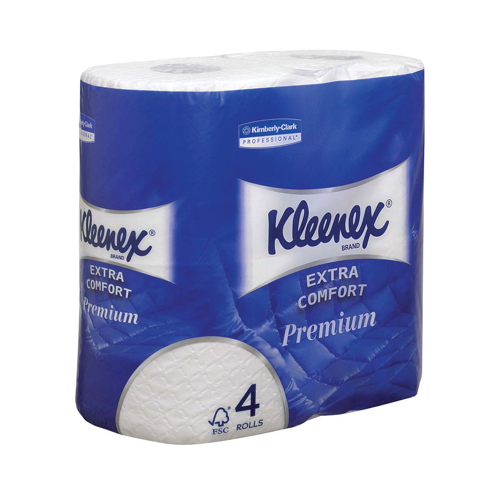 Kleenex White 4-Ply Quilted Toilet Rolls (Pack of 24)