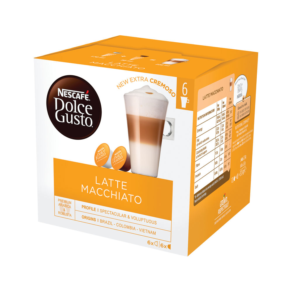 Nescafe Dolce Gusto Latte Macchiato Capsules (Pack of 48)