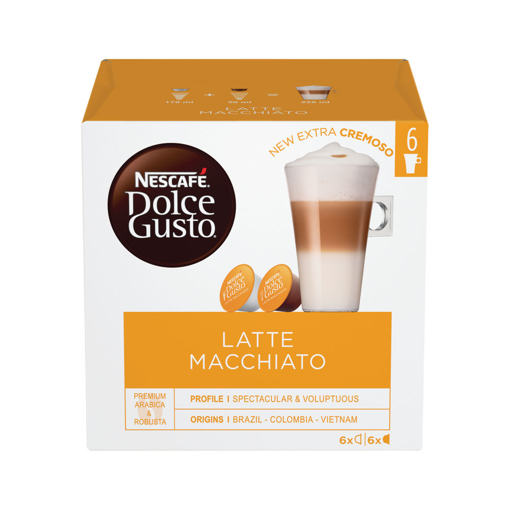 Nescafe Dolce Gusto Latte Macchiato Coffee Capsules (Pack of 48) 112416323