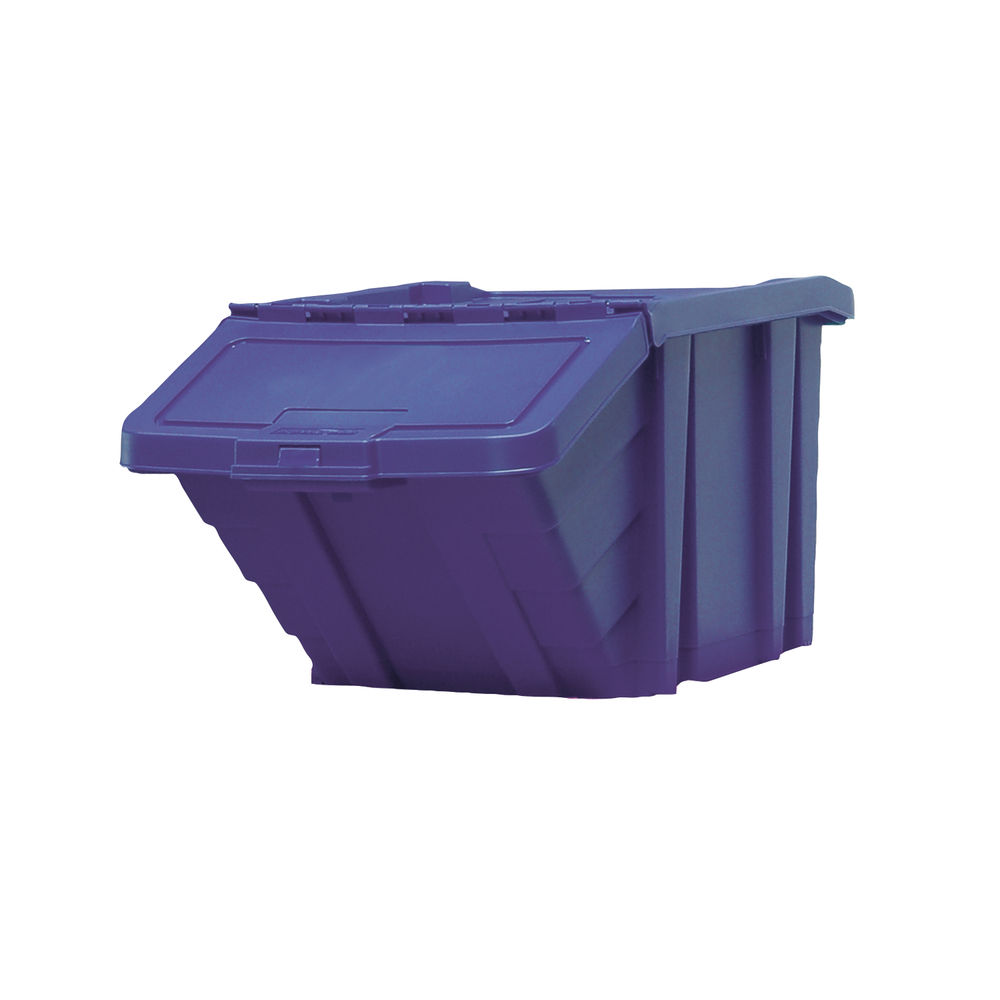 VFM Blue Heavy Duty Recycle Storage Bin with Lid 369044