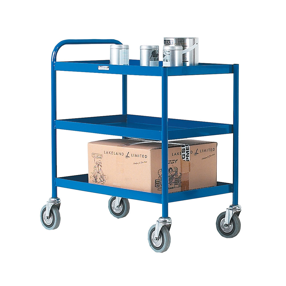 3 Tier Blue General Purpose Trolley 331493