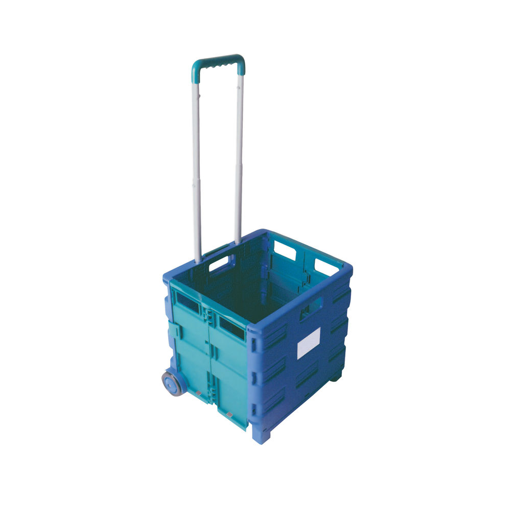 Folding Container Trolley Blue /Green 356684