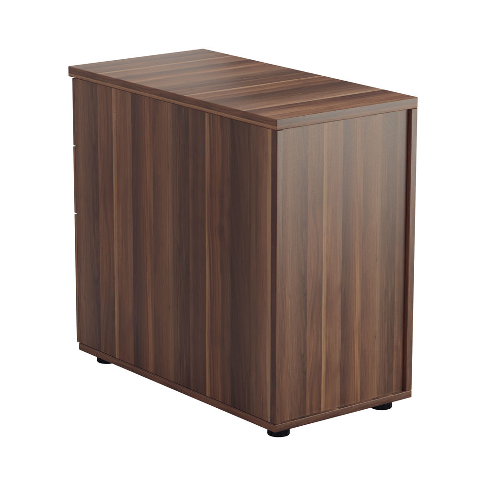 Jemini H730mm Walnut 3 Drawer Desk High Pedestal