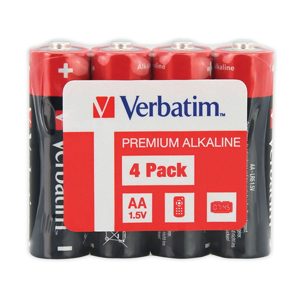 Verbatim AA Alkaline Batteries (Pack of 4)