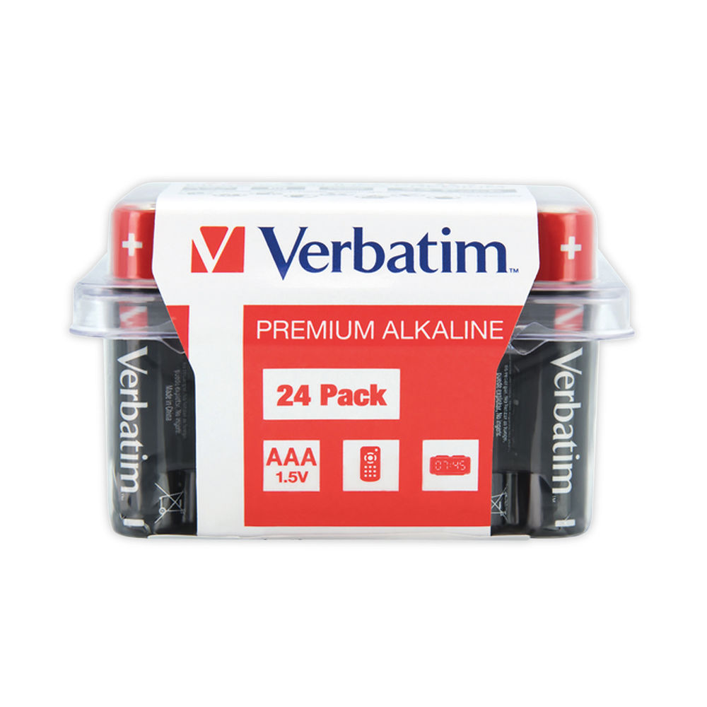 Verbatim AAA Alkaline Batteries (Pack of 24)