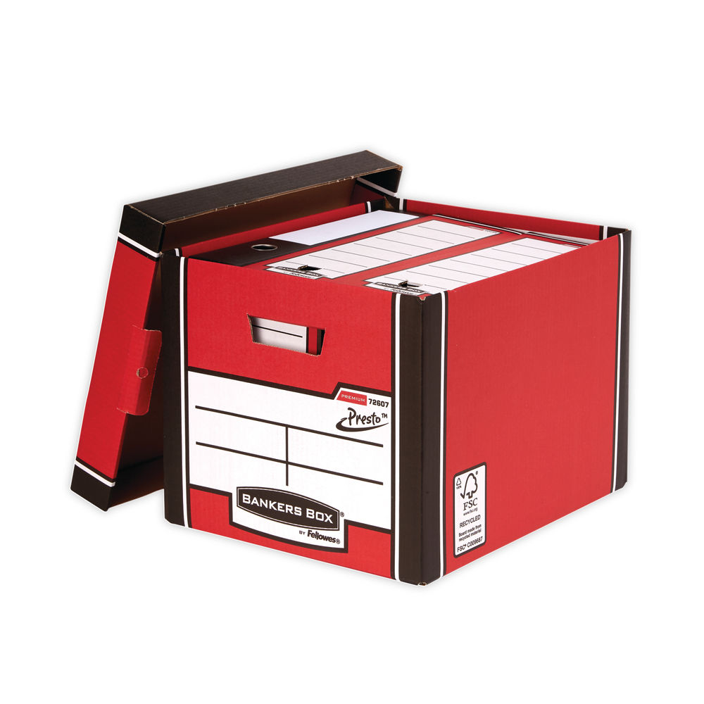 Bankers Box Premium Tall Box Red (Pack of 5)