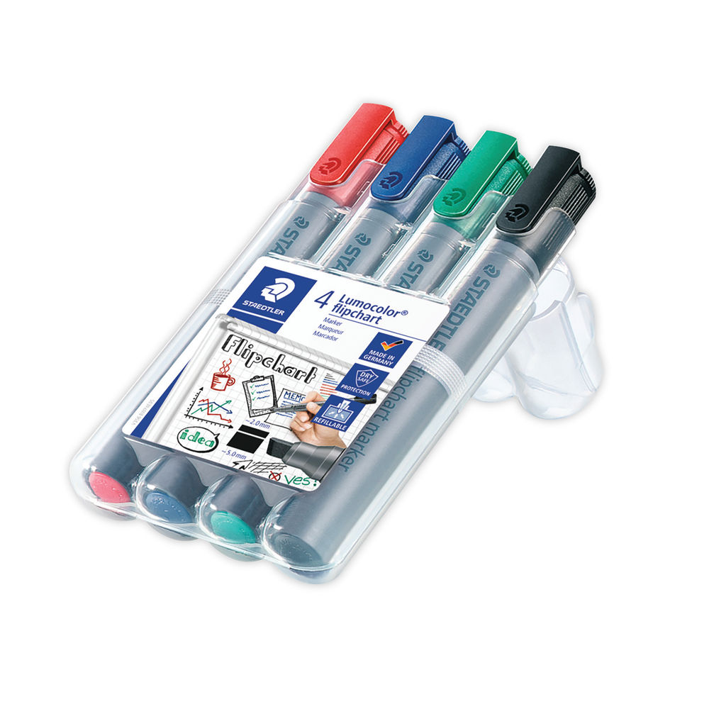 Staedtler Assorted Flipchart Markers (Pack of 4)