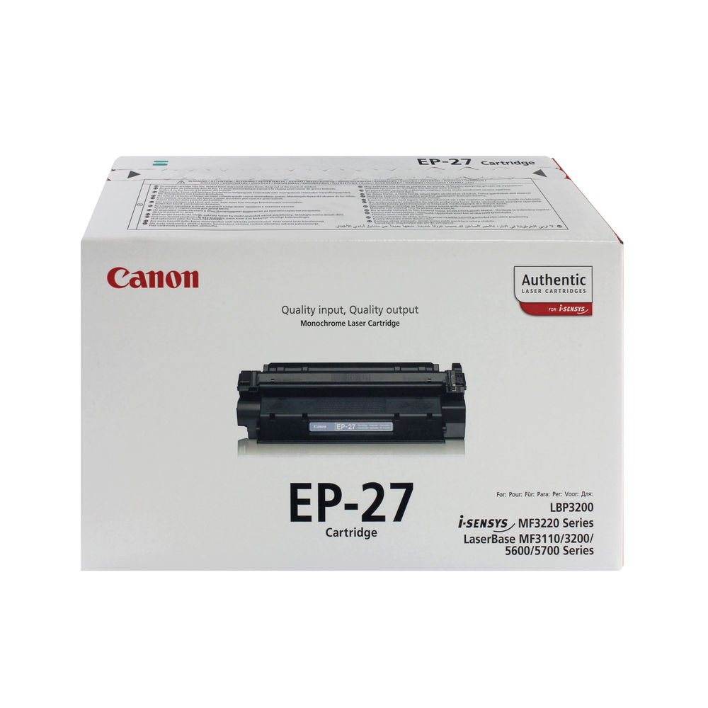 Canon EP-27 Black Laser Toner Cartridge - 8489A002