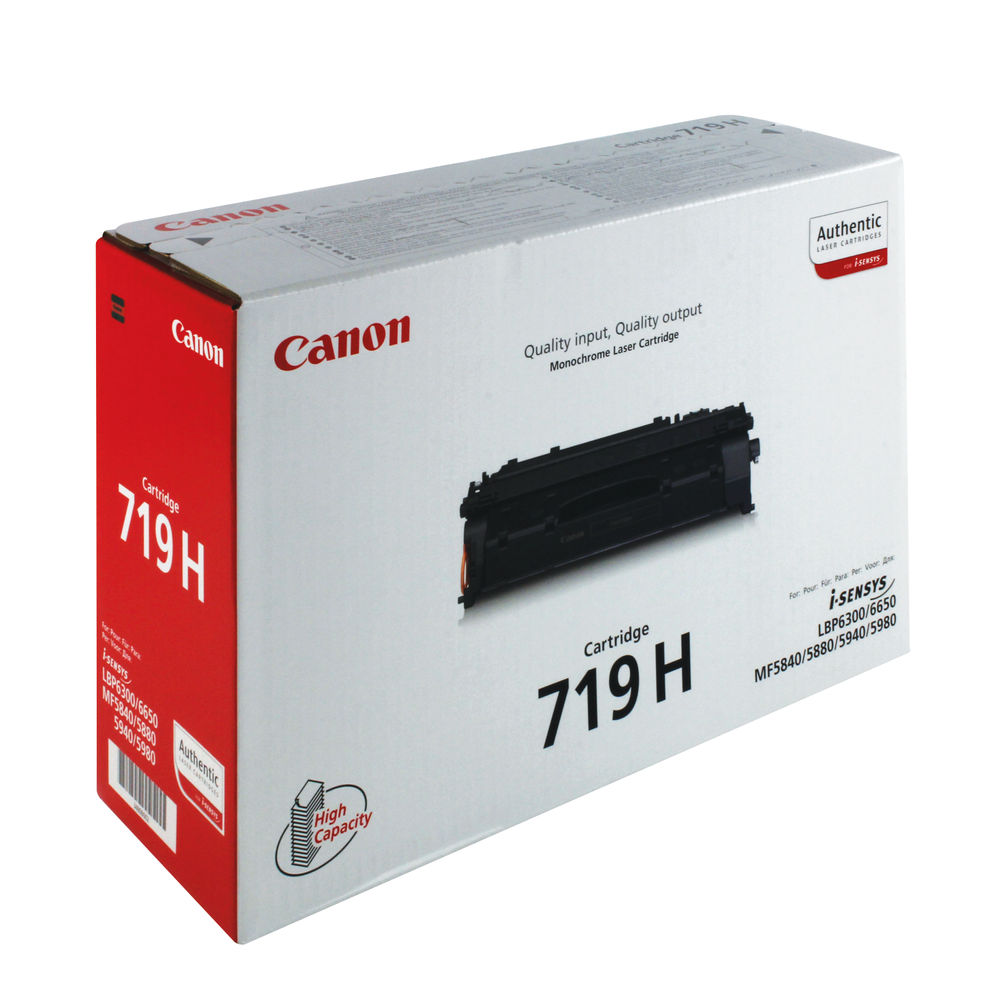 Canon 719H Black Toner Cartridge - High Capacity 3480B002