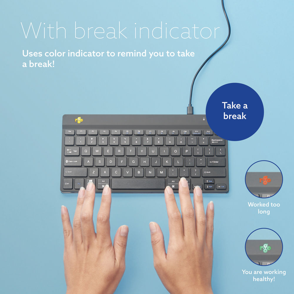 R-Go Compact Break Black Wired UK Keyboard