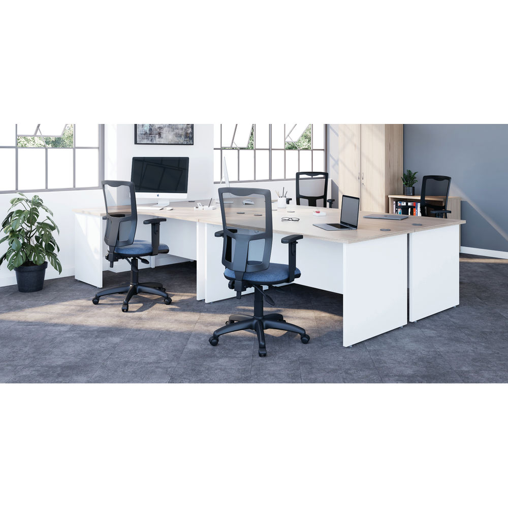 Jemini 1600x800mm Beech Rectangular Panel End Desk