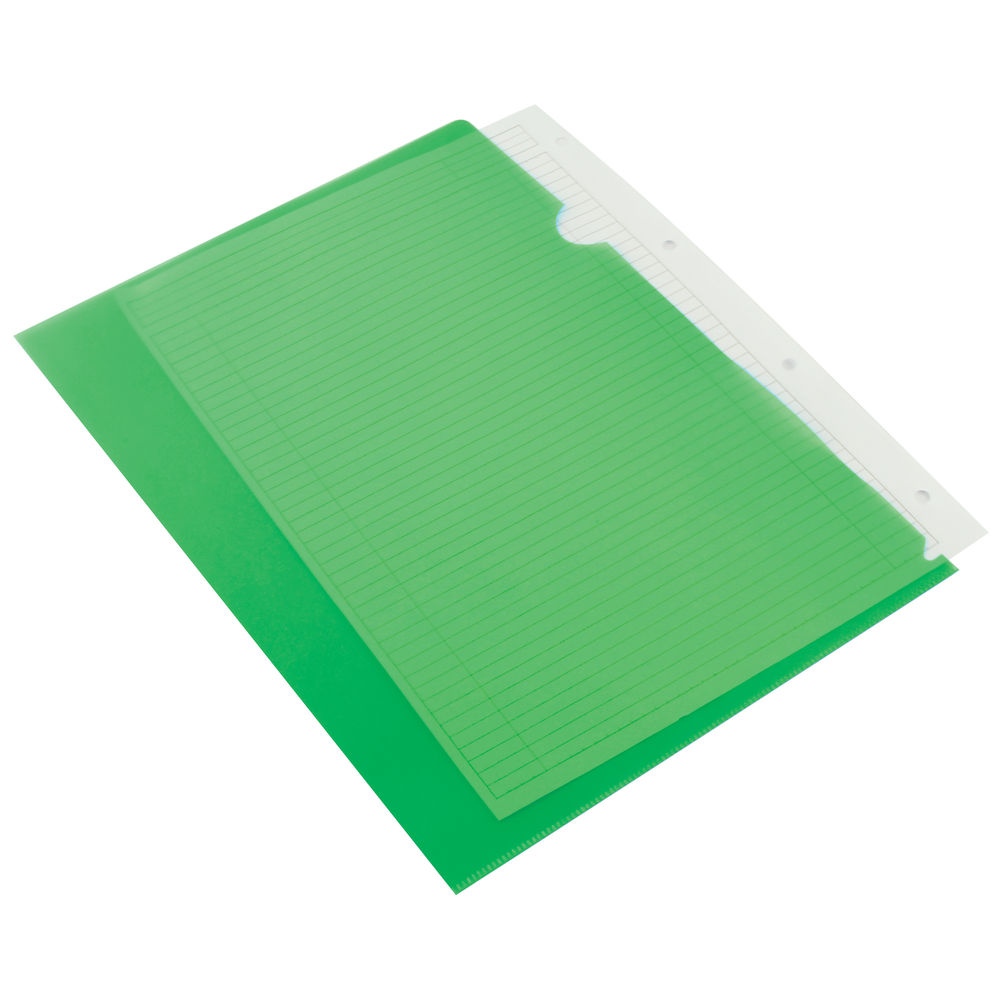 Q-Connect A4 Green Cut Flush Folder (Pack of 100)