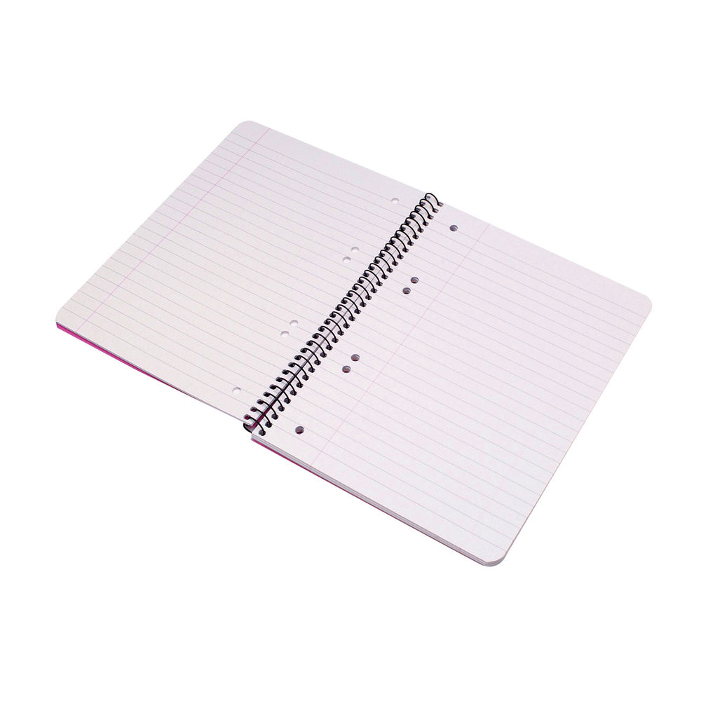 Q-Connect Spiral Bound Polypropylene Notebook 160 Pages A5 Red (Pack of 5)