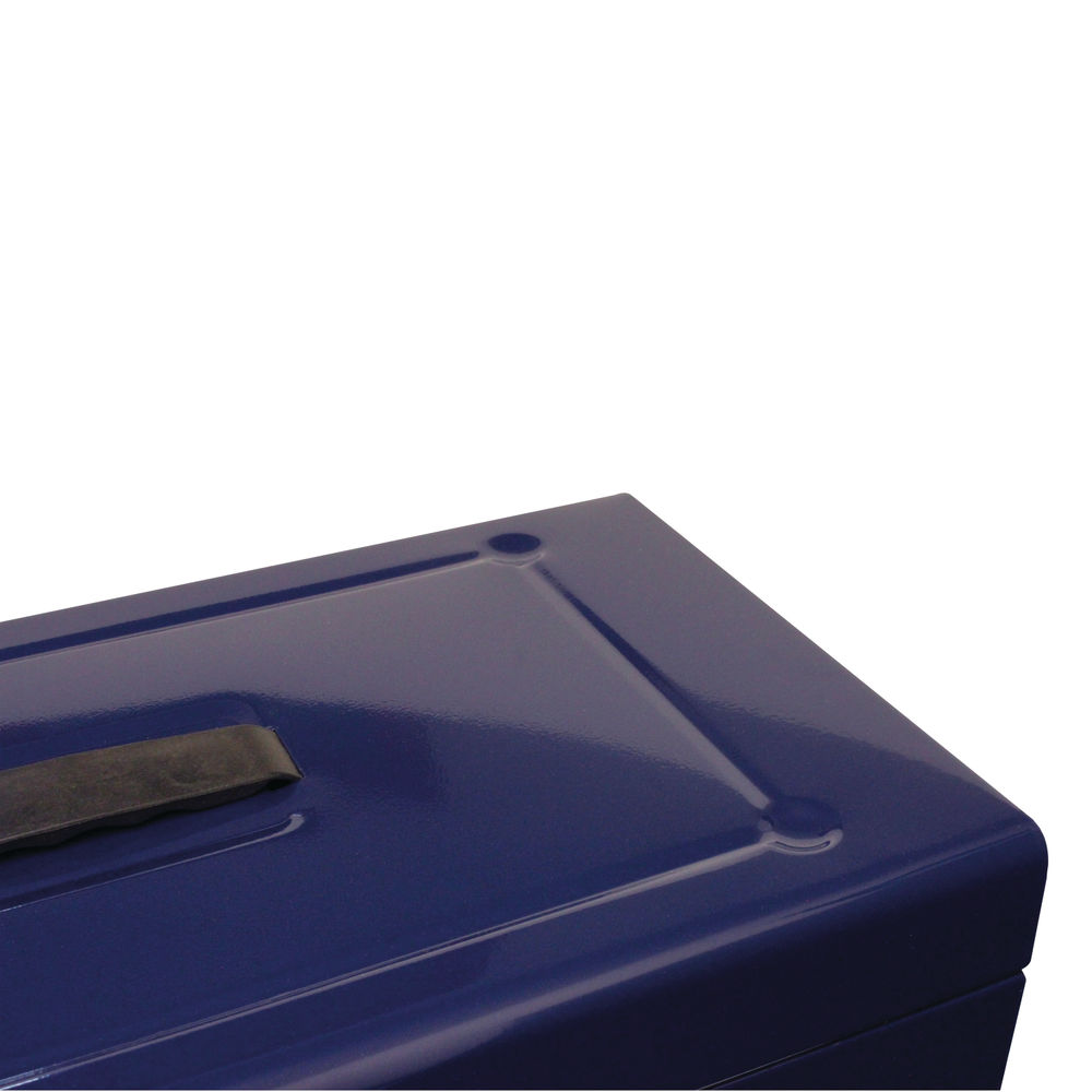 Cathedral Blue Foolscap Lockable Metal Box File