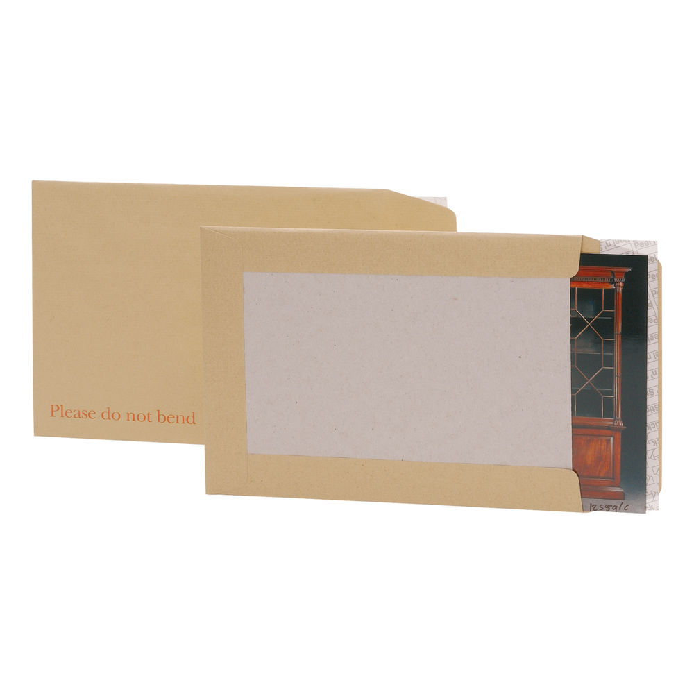 5 Star Office Envelopes Recycled Board Backed Hot Melt Peel/Seal C3 457x324mm Manilla (Pack of 50)