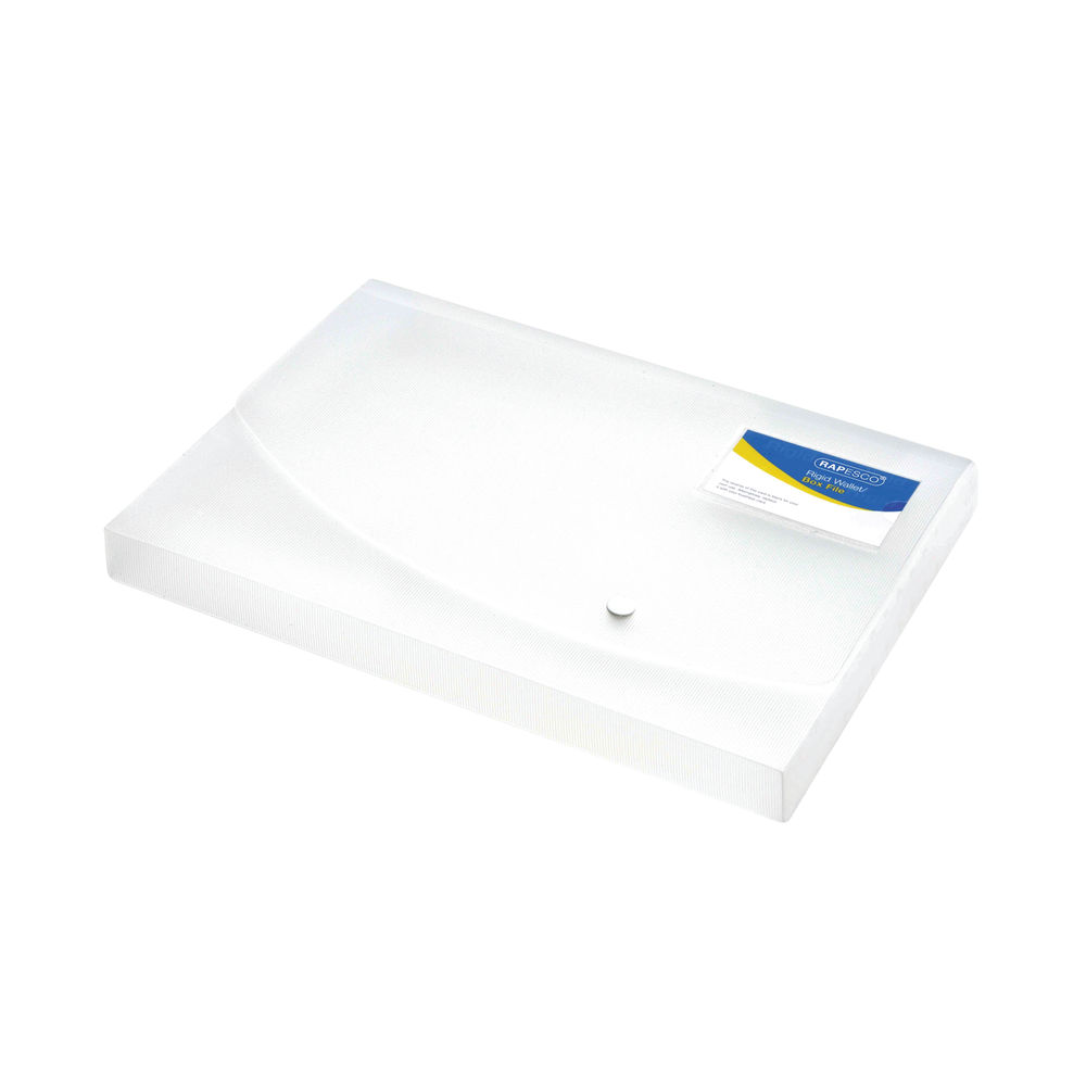 Rapesco A4 Clear 25mm Rigid Wallet Box File | 0708