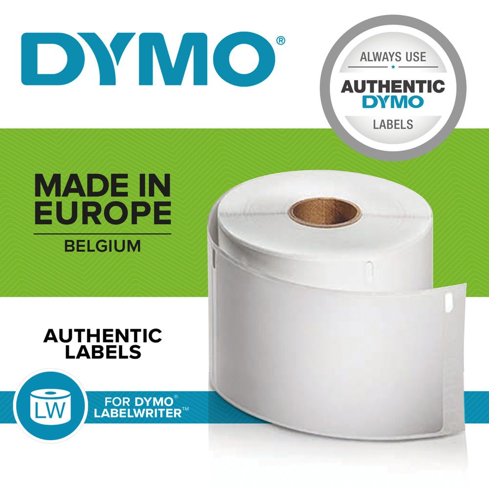 Dymo 36 x 89mm White LabelWriter Labels, Pack of 520