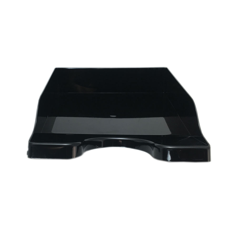 Deflecto SteriTouch Stacking Letter Tray Black CP130STBLK