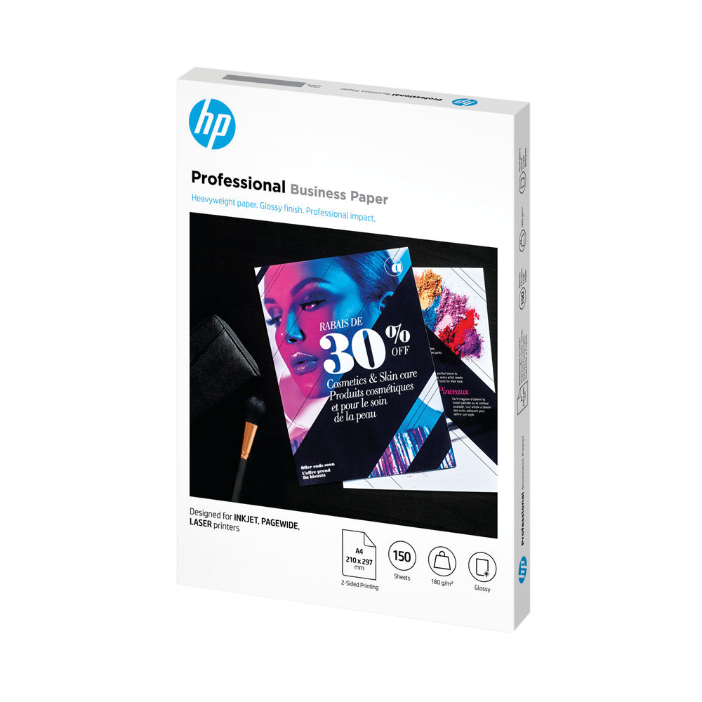 HP Professional Business Paper Glossy 180gsm A4 150 Sheets 3VK91A