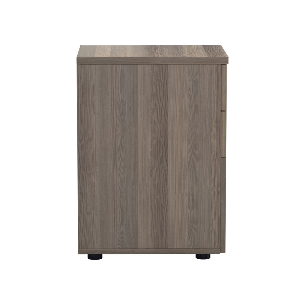 Jemini 3 Drawer Under Desk Pedestal 404x500x690mm Grey Oak