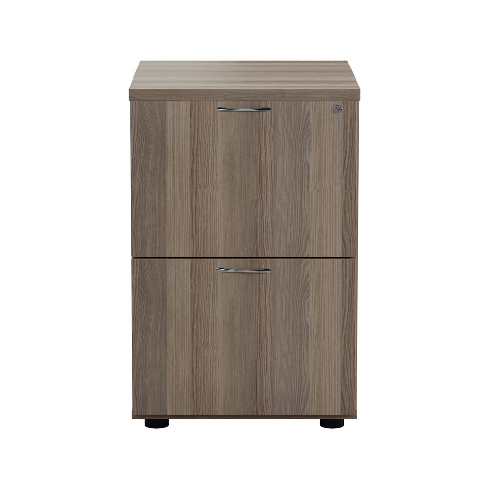 Jemini Essentials 2 Drawer Filing Cabinet 464x600x710mm Grey Oak