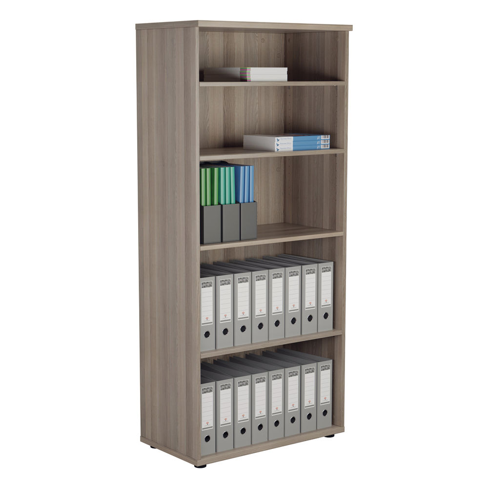 Jemini Wooden Bookcase 800x450x1800mm Grey Oak