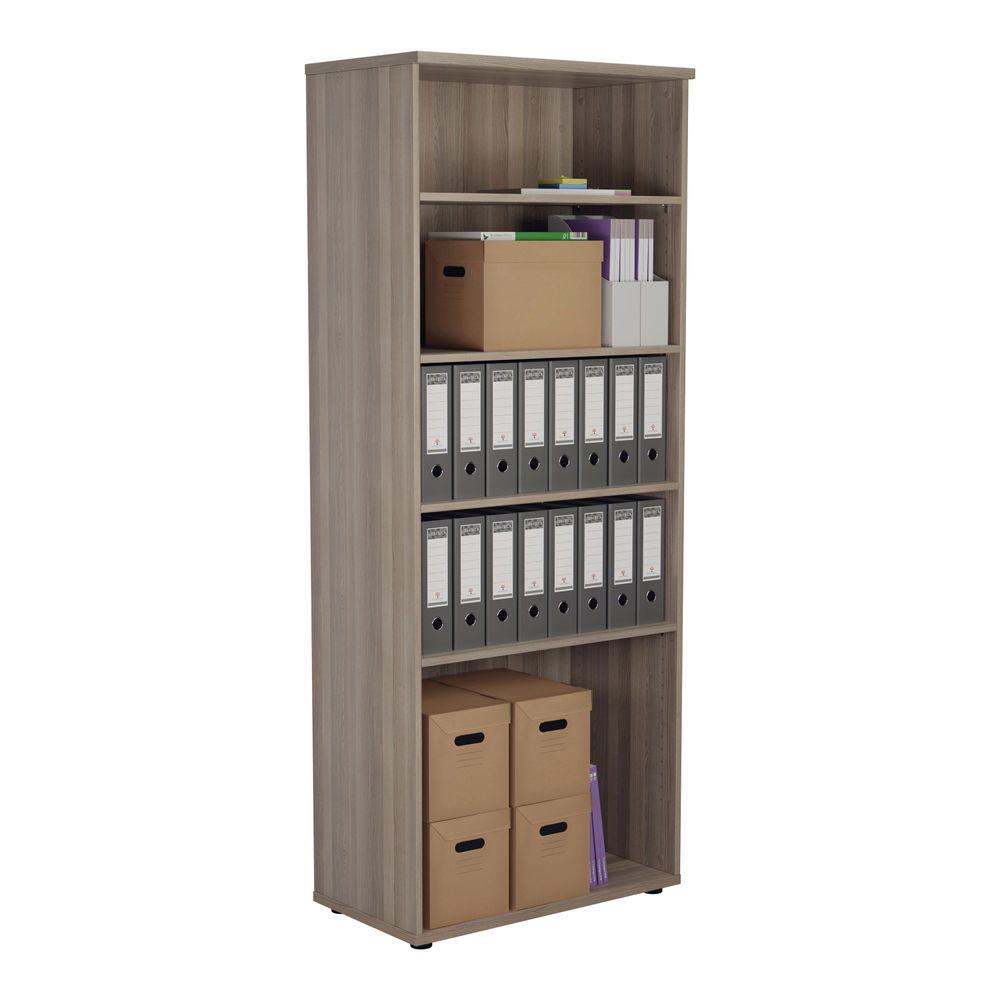 Jemini Wooden Bookcase 800x450x2000mm Grey Oak