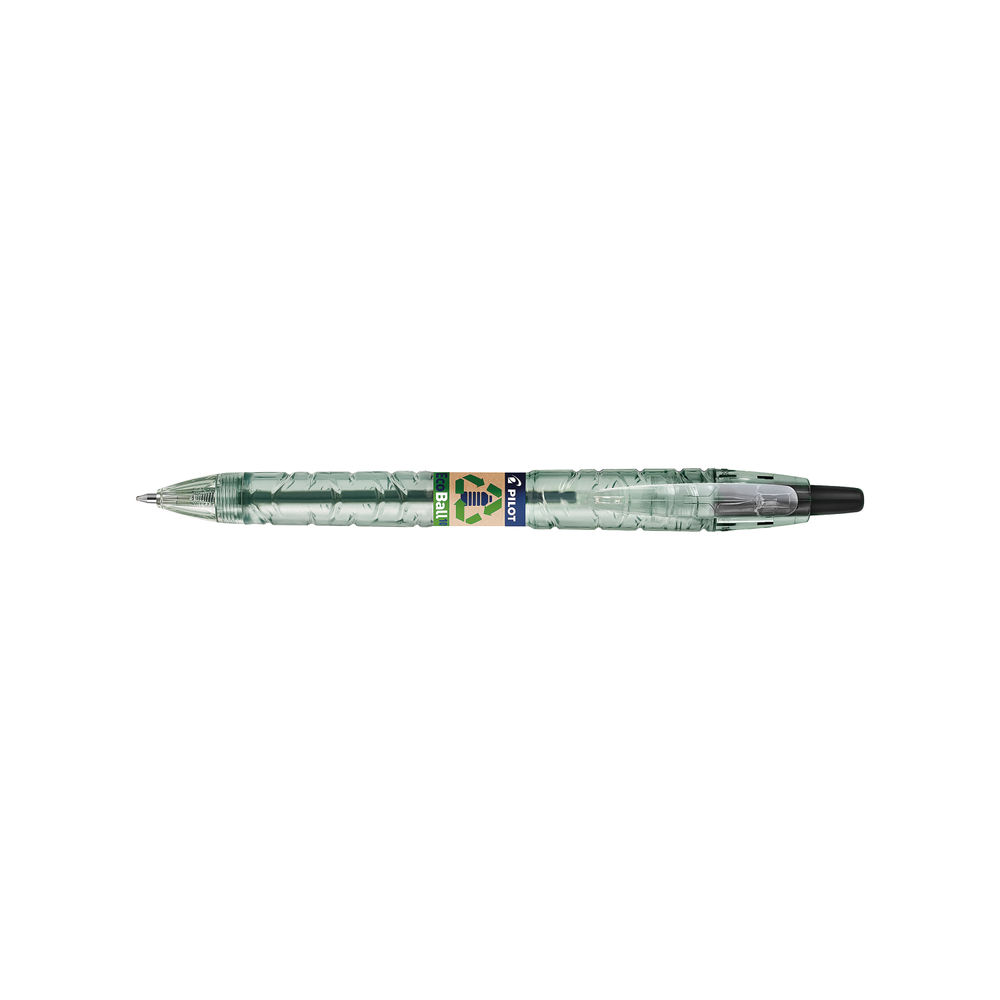 Pilot Black B2P Ecoball Ballpoint Medium Pens (Pack of 10)