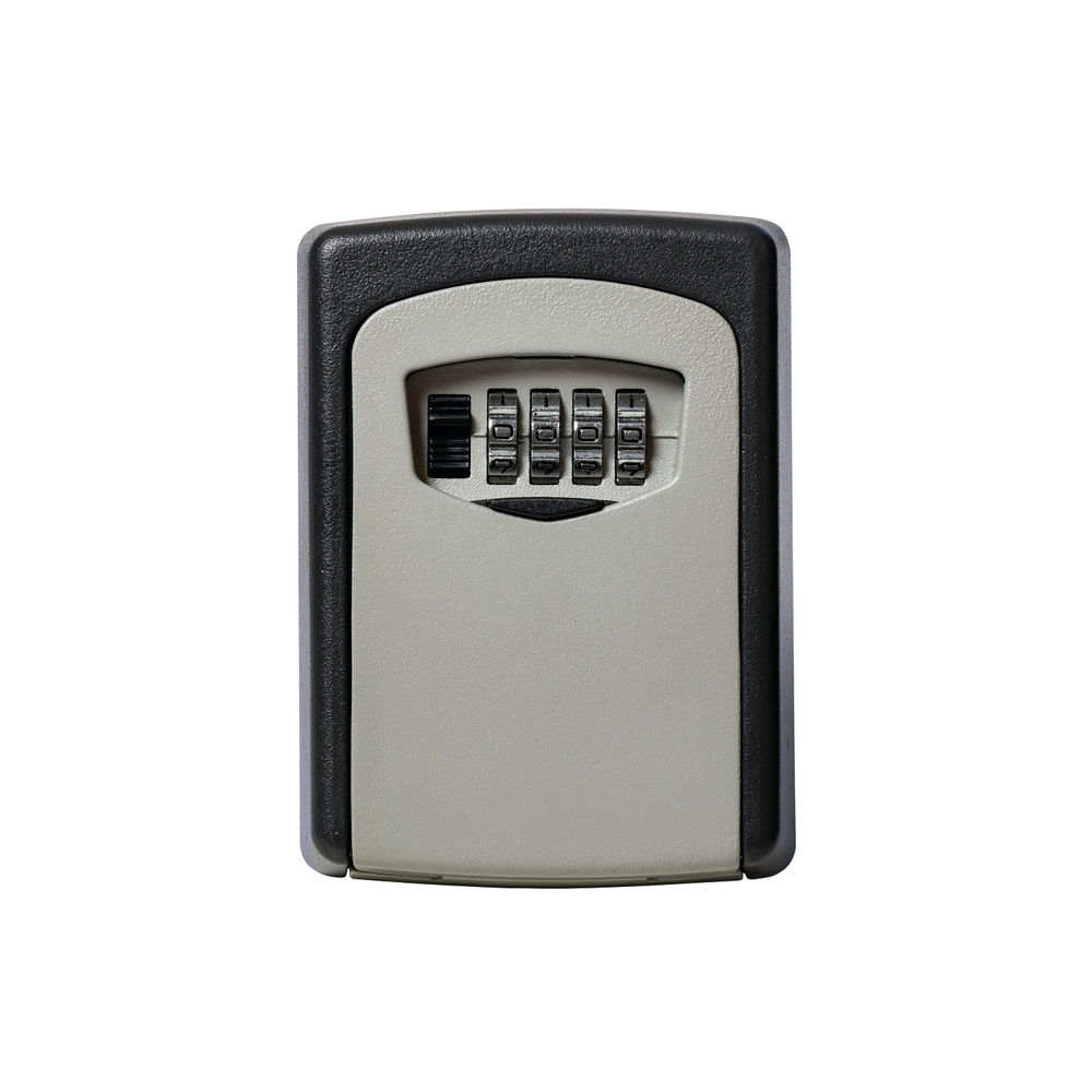 Q-Connect 4-Digit Combination Lock Key Box Stainless Steel/Aluminium Grey KF11403