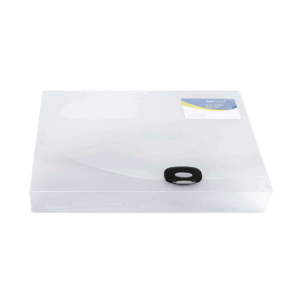 Rapesco A4 Clear 40mm Rigid Wallet Box File | 0711