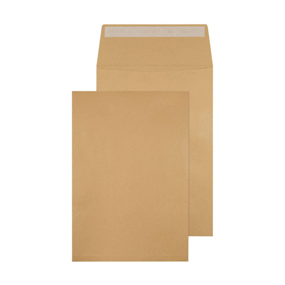 Q-Connect Envelope Gusset 324x229x25mm Peel and Seal 120gsm Manilla (Pack of 100) KF3527