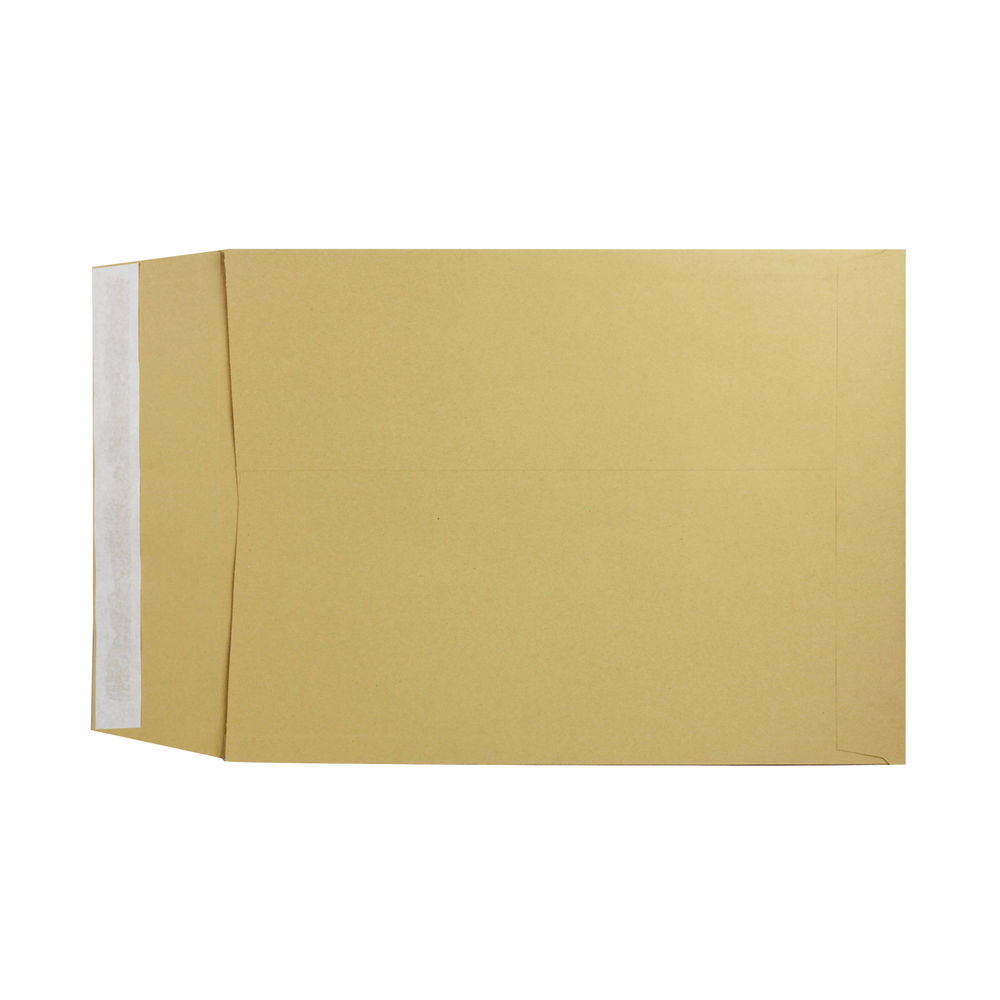 Q-Connect Envelope Gusset 406x305x25mm Peel and Seal 120gsm Manilla (Pack of 100) KF3529