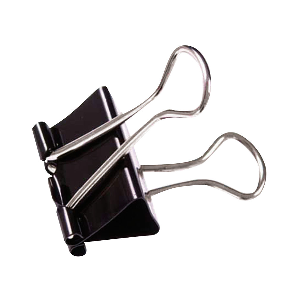 Black 19mm Foldback Clips (Pk 100) WS22481