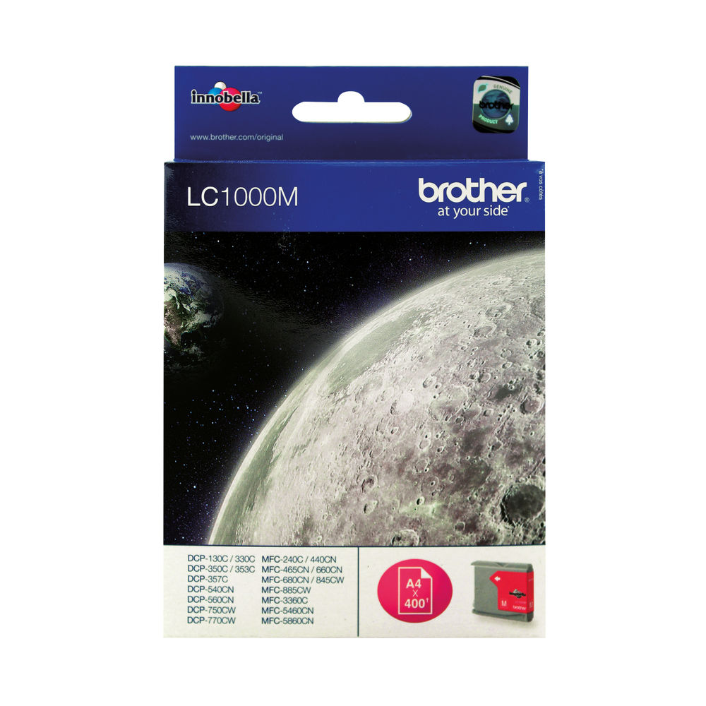 Brother LC1000M Inkjet Cartridge Magenta LC1000M