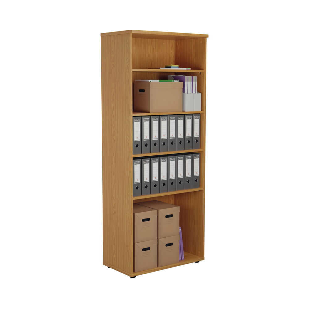 First H2000mm Nova Oak Wooden Bookcase