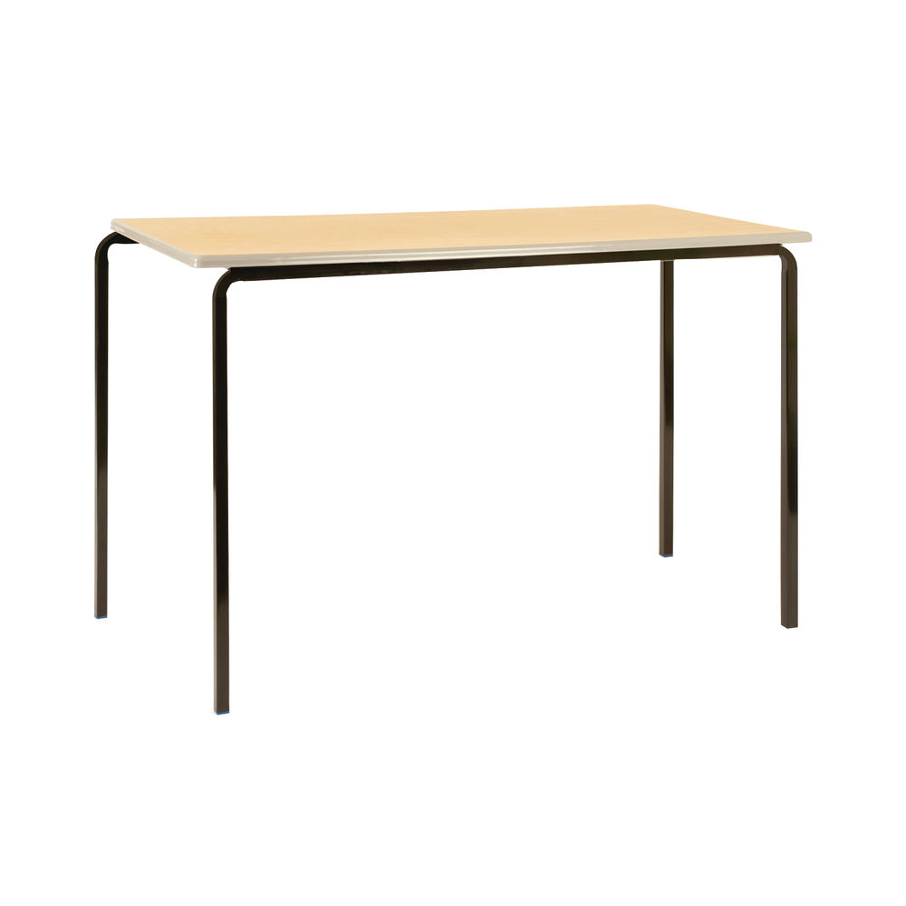 Jemini Polyurethane Edged Class Table 1100x550x590mm Beech/Silver (Pack of 4) KF74568