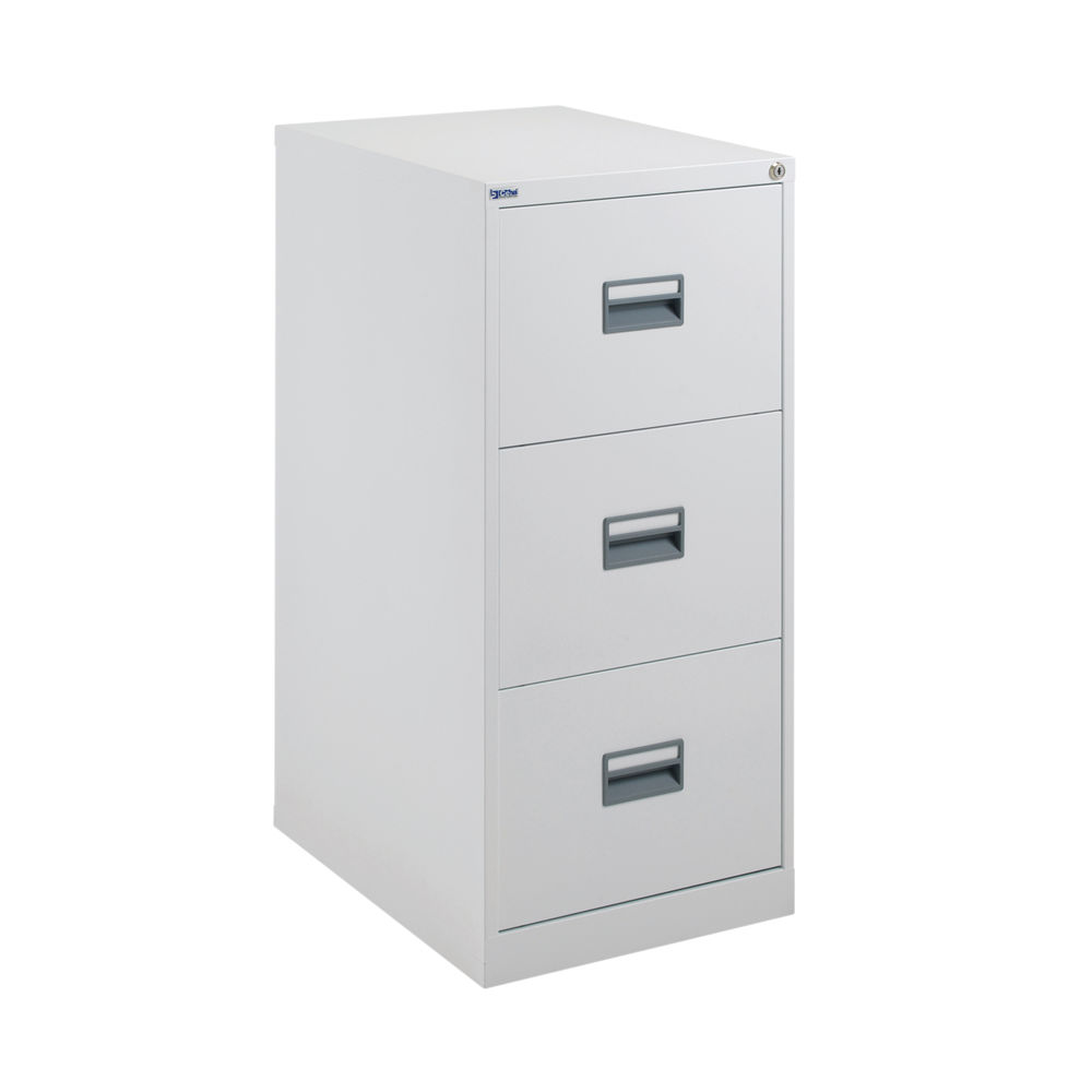 Talos 1000mm White 3 Drawer Filing Cabinet