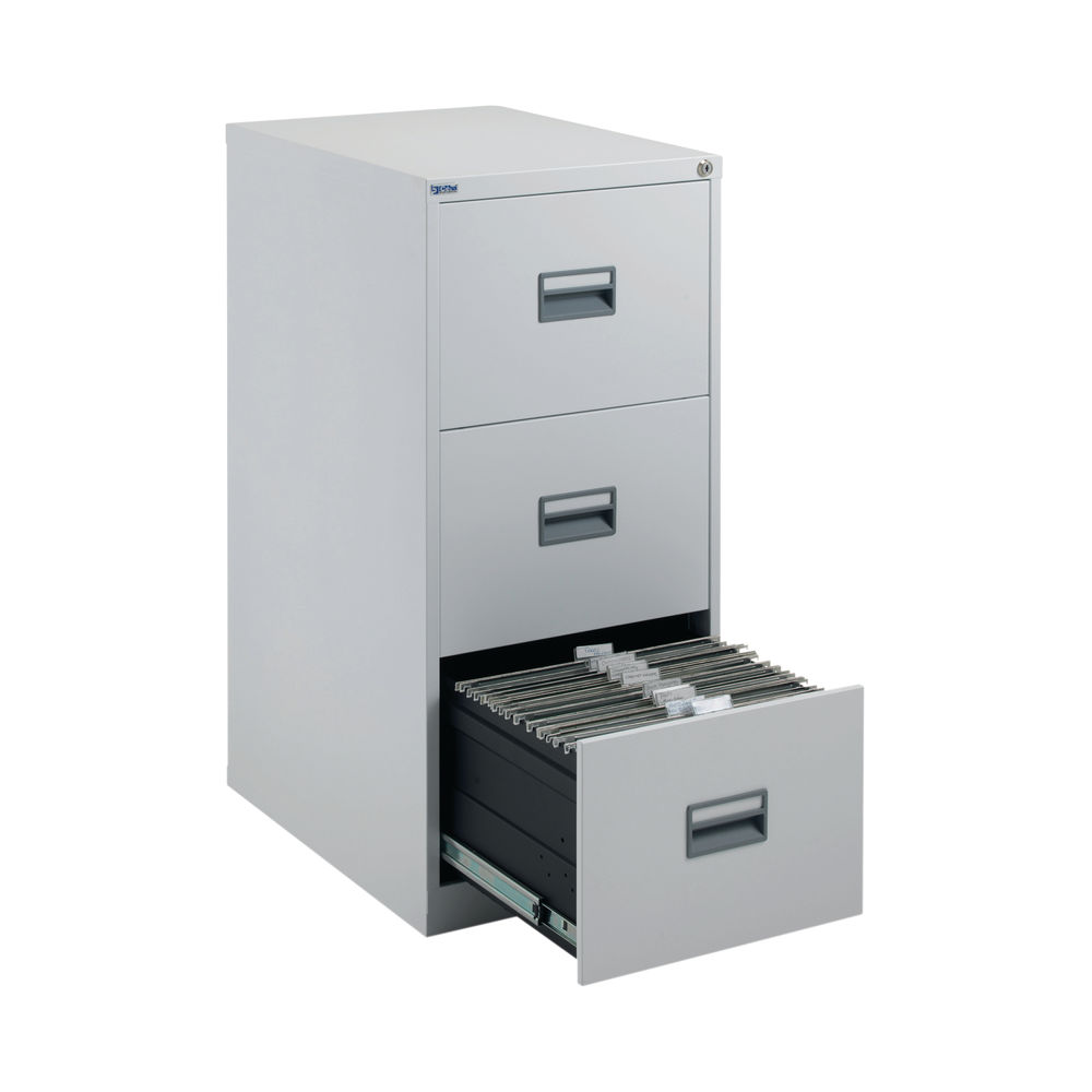 Talos 1000mm White 3 Drawer Filing Cabinet